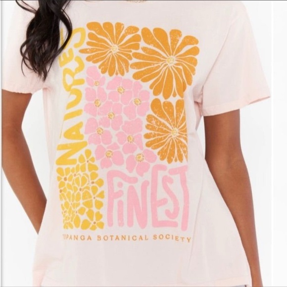 Show Me Your Mumu Thomas Graphic Tee Retro Garden Pink Floral Small Medium - Picture 3 of 6
